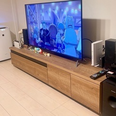 【8/23まで受取希望】180cm木目調テレビボードの画像
