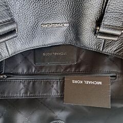 マイケルコース シボ革 トートバック黒 メンズの画像