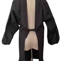 《新品》割烹着　タグ付き　黒 の画像