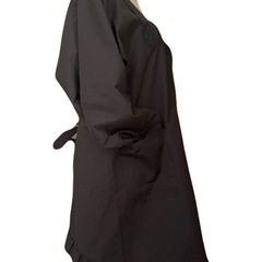 《新品》割烹着　タグ付き　黒 の画像