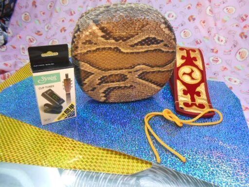 P14新品未使用現品販売15.980円 沖縄三線専用 蛇皮強化チーガ、胴巻き