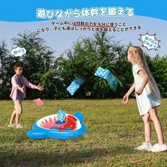 新品未使用♥投げて遊ぶサメ型プール用トイ（大きめプールや海に最適）の画像