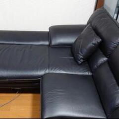 ニトリ ロゾ ３人掛け 本革カウチソファー コーナーソファー 右カウチ(写真の物は過去販売済みの所有物で実物はこの写真の物より新しく綺麗です)の画像