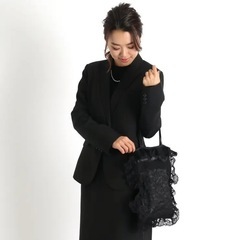 フォーマル 総レース　トートバッグ　折りたたみ　エコバック　二つ折りの画像