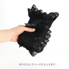 フォーマル 総レース　トートバッグ　折りたたみ　エコバック　二つ折りの画像