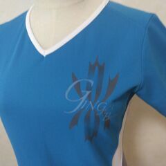 Ｔシャツ　ブルー×グレー　レディースの画像
