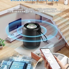Bluetooth スピーカー 重低音強化 HIFI音質 IPX7防水の画像
