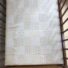 【値段交渉可】国産天然無垢材のベビーベッド　120×70cmの画像