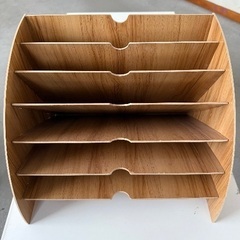 卓上収納ラック　A4ファイルラック　組立式　書類入れ　レターケース