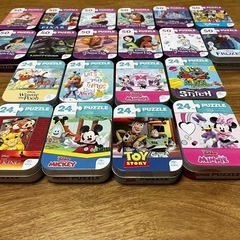 24ピース、50ピース　ディズニーパズル缶ケース付きの画像