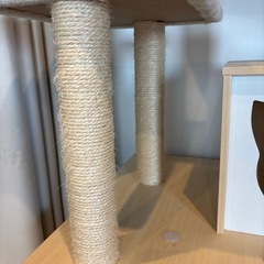 キャットタワー木製据え置きスリム省スペースの画像