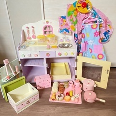 マザーガーデンキッチン、小物、エプロン、子供浮き輪セット