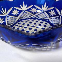 綺麗な切子【大鉢&グラス2個】清楚で上品の画像
