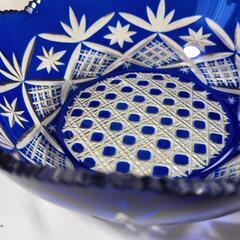 綺麗な切子【大鉢&グラス2個】清楚で上品の画像