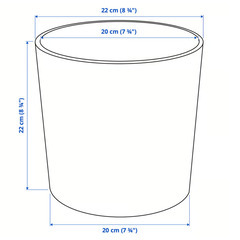 無料　IKEA 鉢カバー ボイセンベール 19cm コンクリートの画像