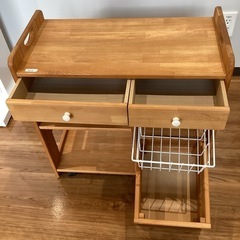 キッチンワゴン（キャスター付き）【町田市再生家具】251328の画像