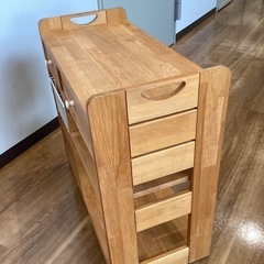 キッチンワゴン（キャスター付き）【町田市再生家具】251328の画像