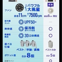 空調服 ほぼ未使用の画像