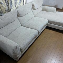 【島忠】L型ソファ　三人掛けの画像