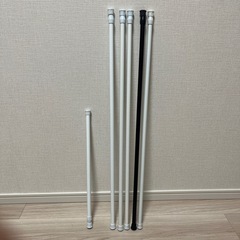 つっぱり棒 最小69.5㎝5本と最小40㎝1本　全6本セット　突...