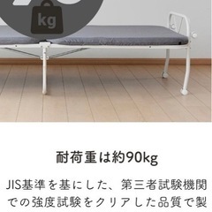 山善パイプベッド　ブラックシングル　の画像