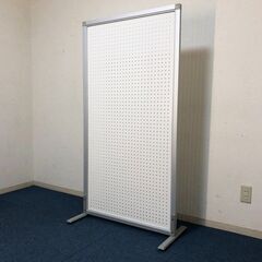 アール・エフ・ヤマカワ RFSCR-PWH シンプルスクリーン アジャスター仕様 パンチ ホワイト 両面マグネット対応パンフレット受け付の画像