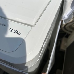 洗濯機4.5kg 8/20〜23の画像