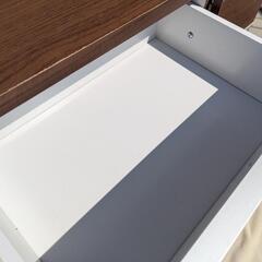 ウォールナット ペールカウンター ゴミ箱 フタ付き キッチンカウンターの画像