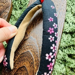 桜柄の下駄Mサイズくらいの画像