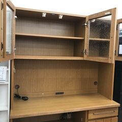 ★リユースのサカイ春日部店★KJ11151 今井家具工芸 レンジボード ブラウン H185×W120×D46 クリーニング済みの画像