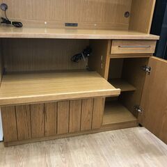 ★リユースのサカイ春日部店★KJ11151 今井家具工芸 レンジボード ブラウン H185×W120×D46 クリーニング済みの画像