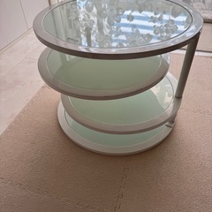 ローテーブル 、マルテーブル 、ガラス ローテーブル 、サイドテ...