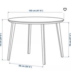 IKEA ダイニングテーブル 円卓の画像