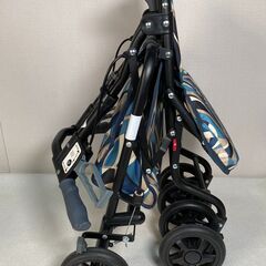 島製作所 サニーウォーカーSP  シルバーカー コンパクトタイプ ブルー 折りたたみの画像