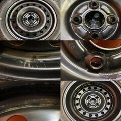 【BS BLIZZAK VRX3 165/65R14】スタッドレス【スチールホイール 14インチ 5J4HPCD100】ハブ径54mm 21年製 バリ溝 ルーミー トール等 KTN460の画像