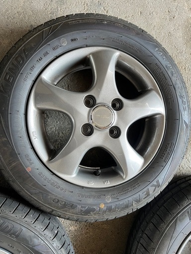 145/80-R13 アルミホイール4本セット 走行１ヶ月・500km程度