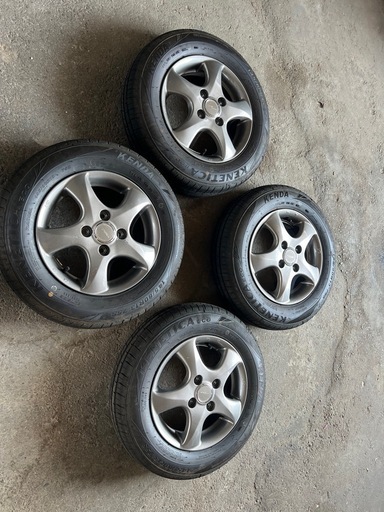 145/80-R13 アルミホイール4本セット 走行１ヶ月・500km程度