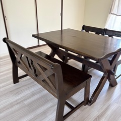 RUSTIC ルスティック ダイニングテーブル イス セットの画像