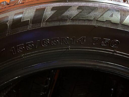 155 65 r14 バリ溝　送料込み　軽自動車 BS BRIDGESTONE BLIZZAK VRX3 155/65R14 14インチ スタッドレス