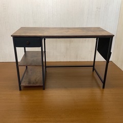 SALE☆【リユース☆エコちょっぷ】美品⭐︎引取限定！パソコンデスクオフィスデスクラック付きシンプルデザイン収納袋付きの画像