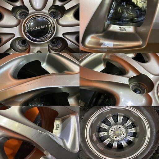 走行短め【BS BLIZZAK VRX3 165/65R14】スタッドレス【BALMINUM 14インチ 5.5J4HPCD100+45】22年製 タンク ルーミー ブーン等　(KTO460)