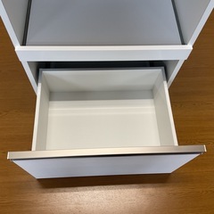 SALE☆【リユース☆エコちょっぷ】美品KOGA ホワイト レンジボード 2段 引き出し付きレンジ台の画像