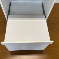 SALE☆【リユース☆エコちょっぷ】美品KOGA ホワイト レンジボード 2段 引き出し付きレンジ台の画像