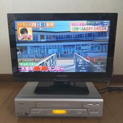 19型液晶テレビ&VHSデッキの画像