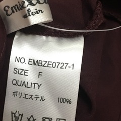 半袖トップス　フリーサイズ　前後2way  オフショル　茶色の画像