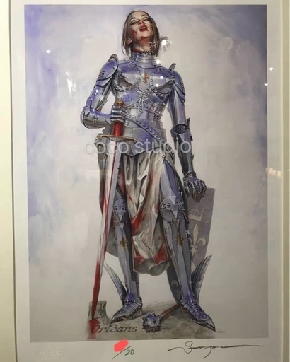 空山基 / ソラヤマ ハジメ 聖女ジャンヌ 版画 (ナツミ) 竹橋の