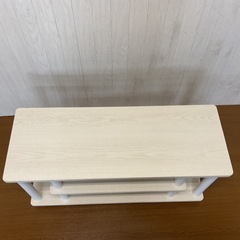 SALE☆【リユース☆エコちょっぷ】収納ラック3段ホワイト木目調オープンシェルフテレビ台ローボードスリムの画像