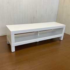 ニトリ　ホワイト木製テレビ台 ガラス扉付き 引取限定! ニトリ ホワイト 木製 テレビ台 ガラス扉付き (笑福