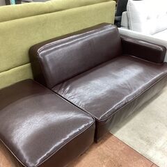 ⭐2人掛けソファ⭐配置変更可能⭐濃ブラウン⭐2302の画像