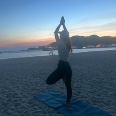 8/16朝活でビーチヨガ🧘☀️in片男波の画像
